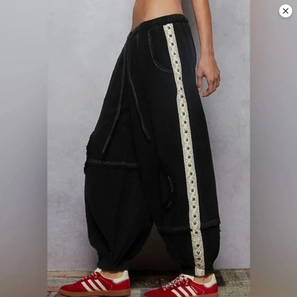 POL Black Gauze Jacket & Jogger Pants Set - Picture 6 of 9